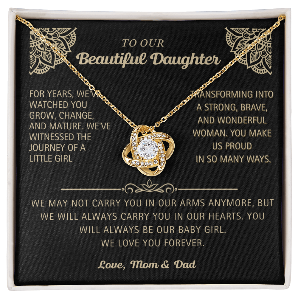 To Our Beautiful Daughter - Love Knot Necklace