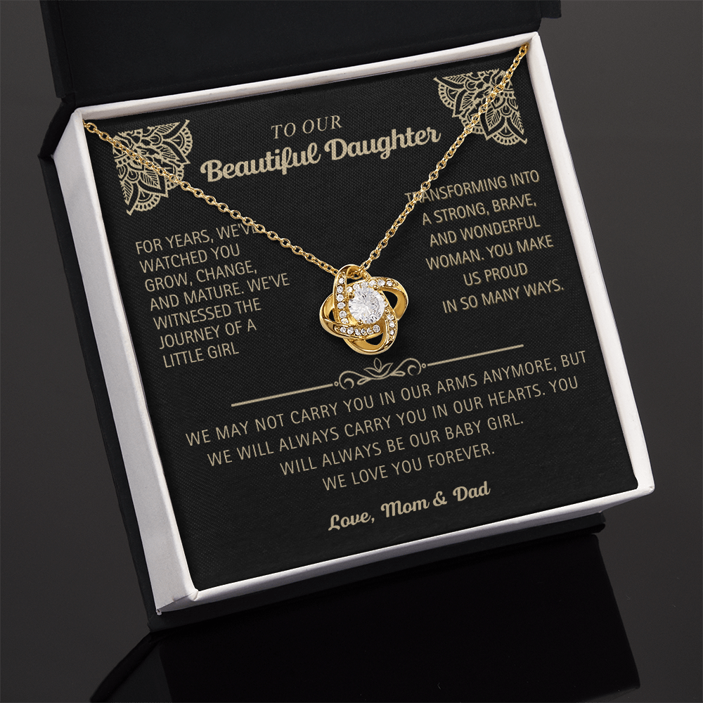 To Our Beautiful Daughter - Love Knot Necklace