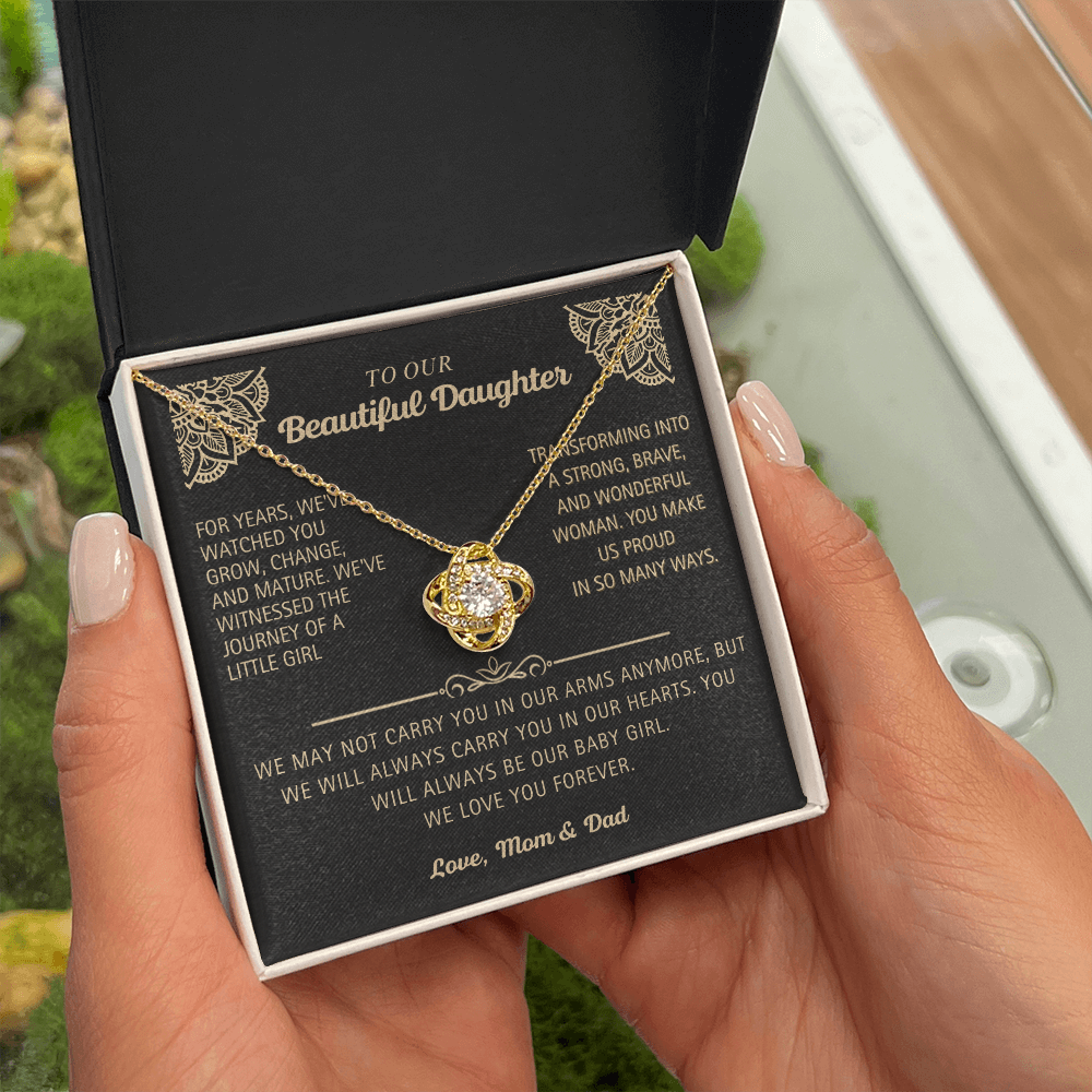 To Our Beautiful Daughter - Love Knot Necklace
