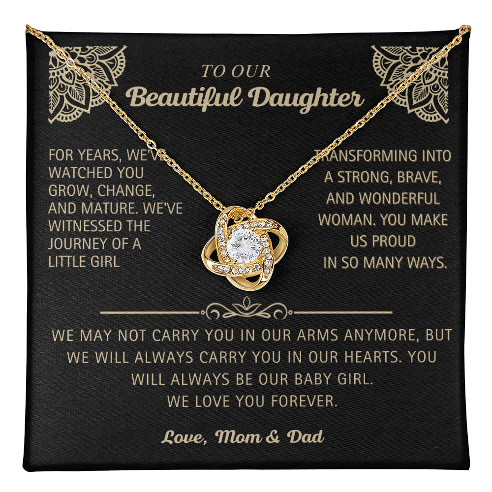 To Our Beautiful Daughter - Love Knot Necklace