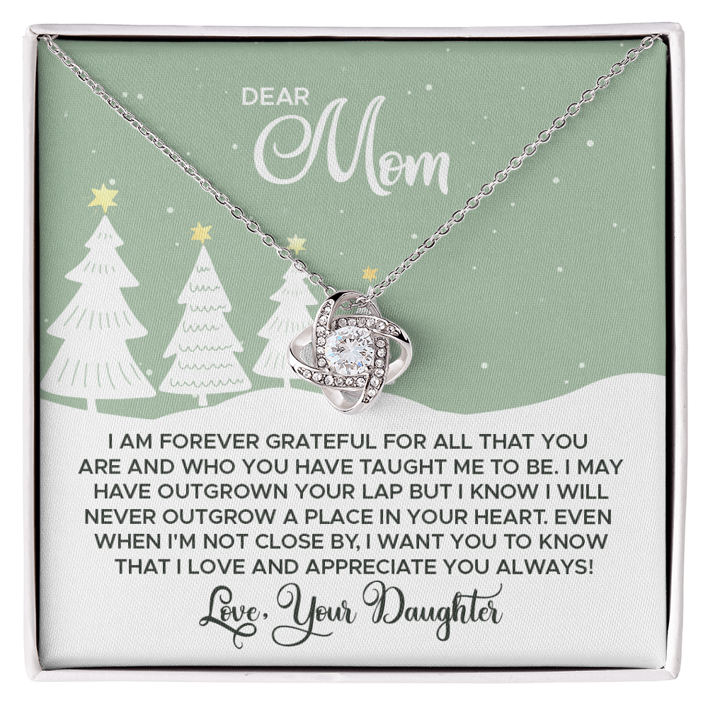 Dear Mom – Forever Grateful Love Knot Necklace from Daughter
