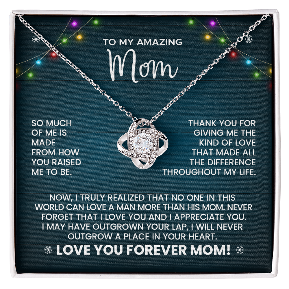 To My Amazing Mom – Love You Forever Knot Necklace