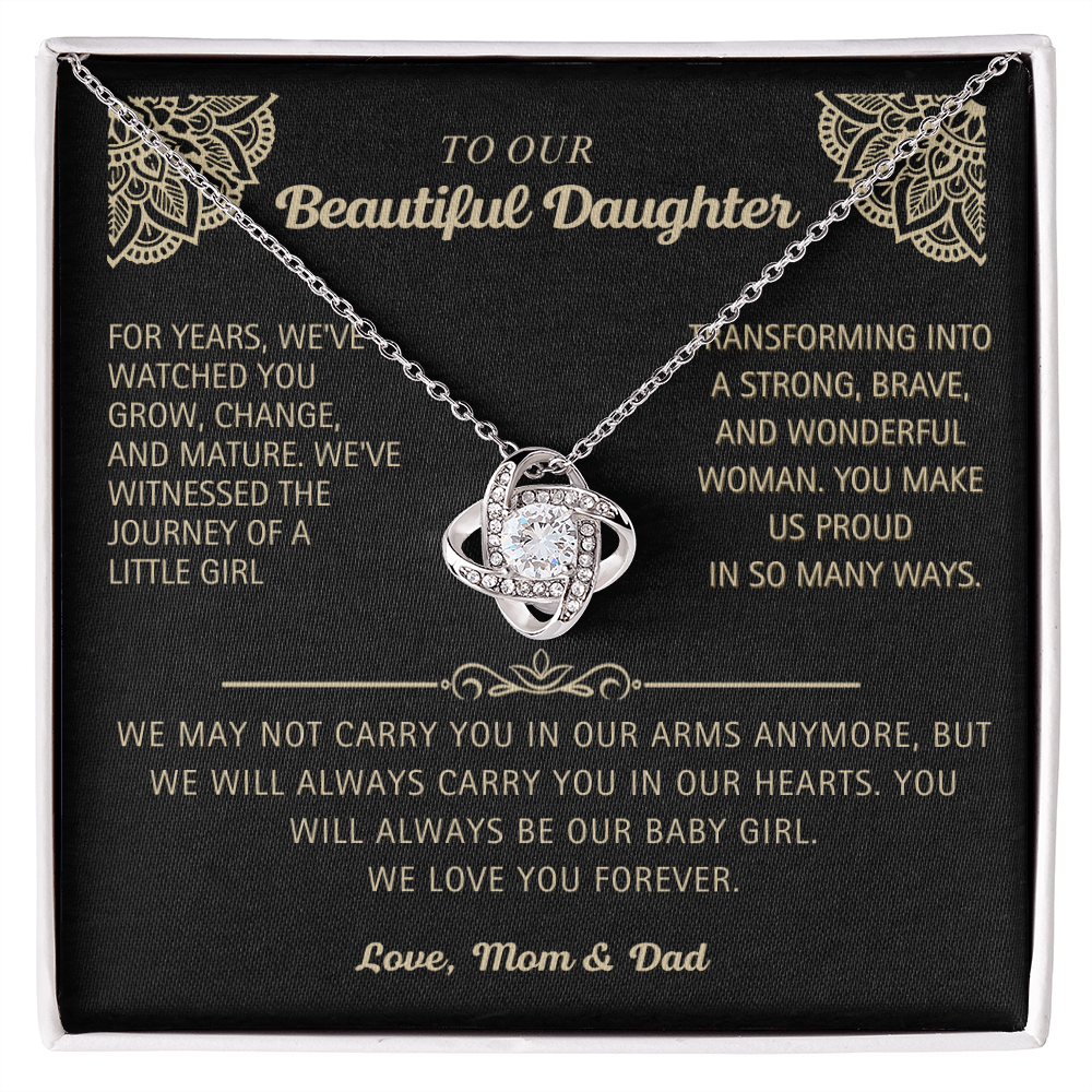 To Our Beautiful Daughter - Love Knot Necklace