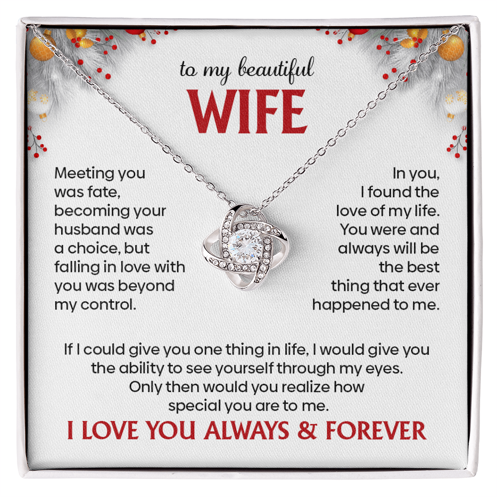 💞 To My Beautiful Wife – I Love You Always & Forever Necklace
