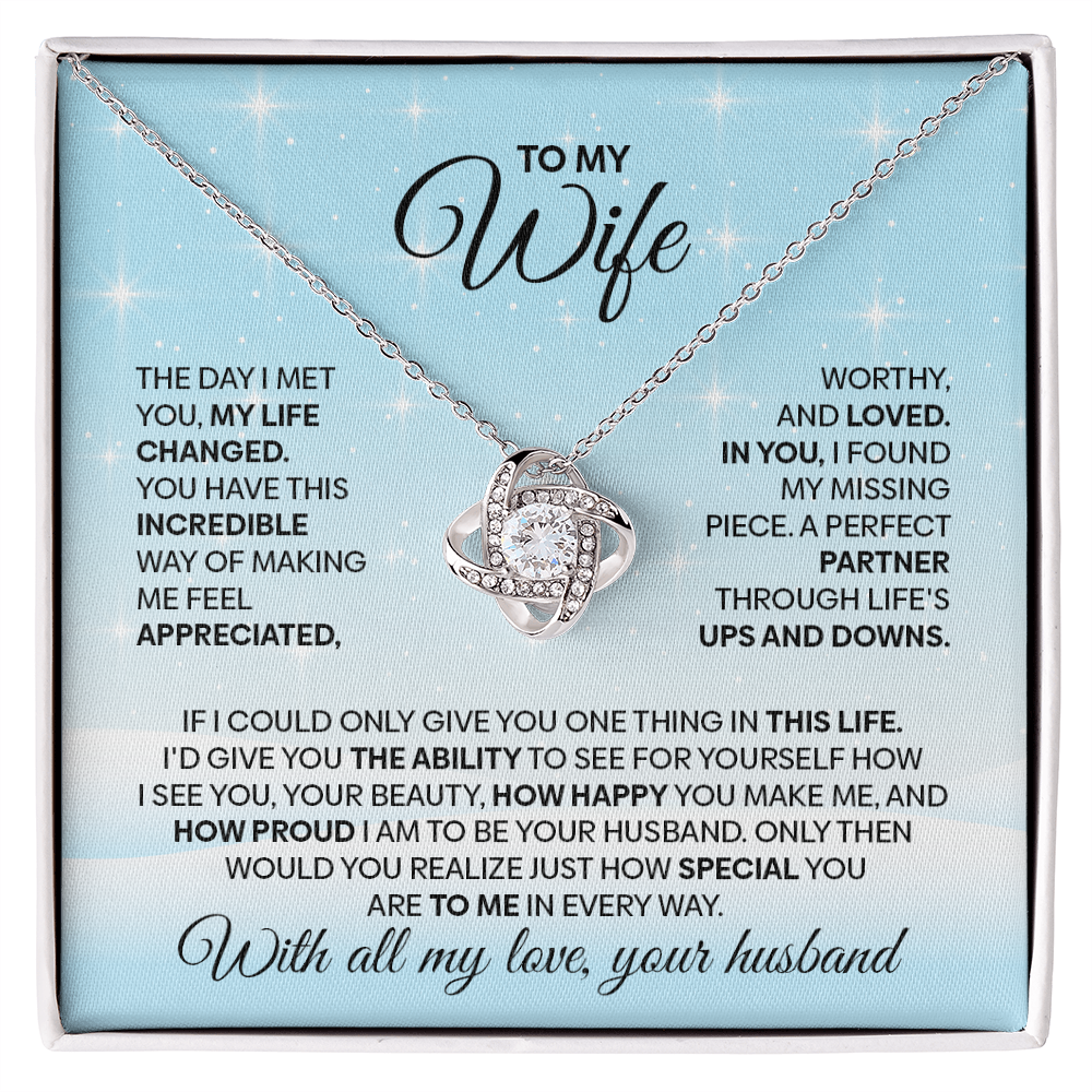 💎 To My Beautiful Wife – Forever Love Necklace