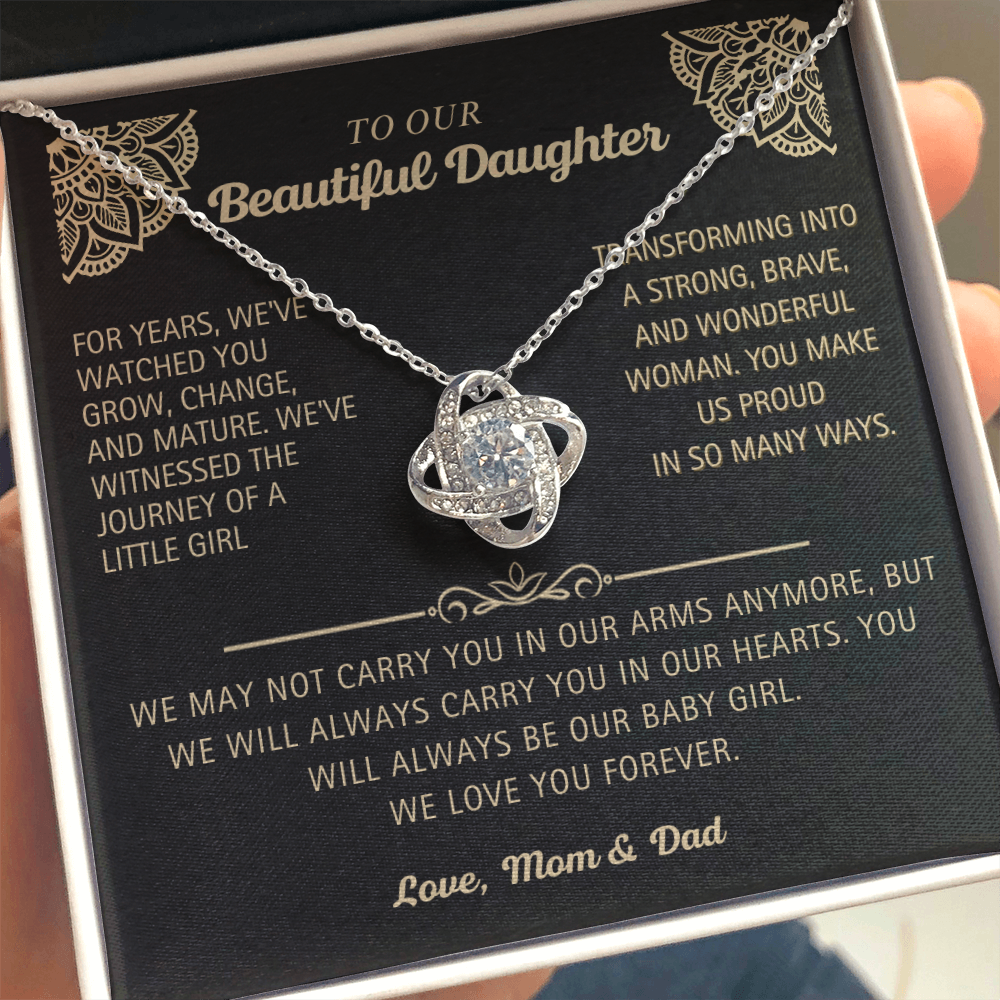 To Our Beautiful Daughter - Love Knot Necklace