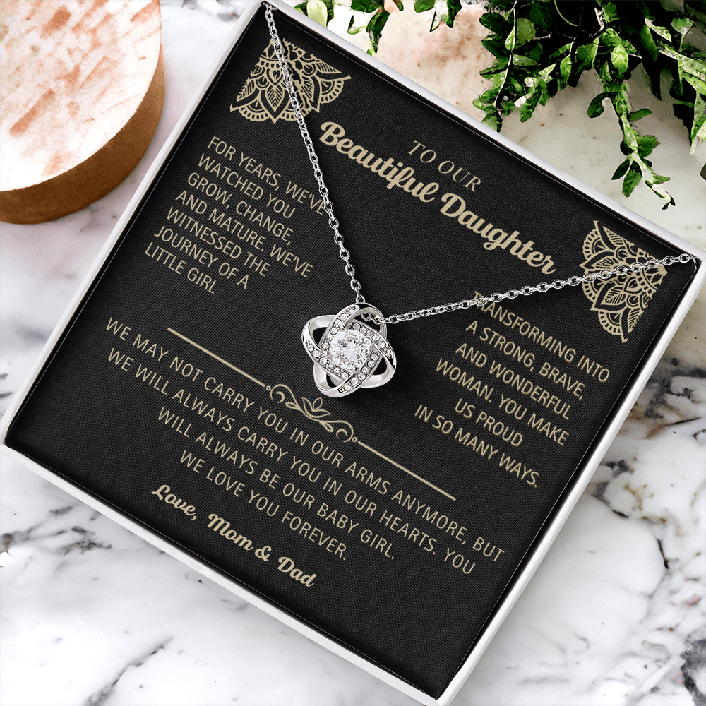To Our Beautiful Daughter - Love Knot Necklace