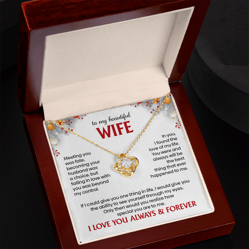 💞 To My Beautiful Wife – I Love You Always & Forever Necklace
