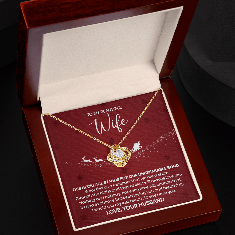 💖 To My Beautiful Wife – Unbreakable Bond Necklace