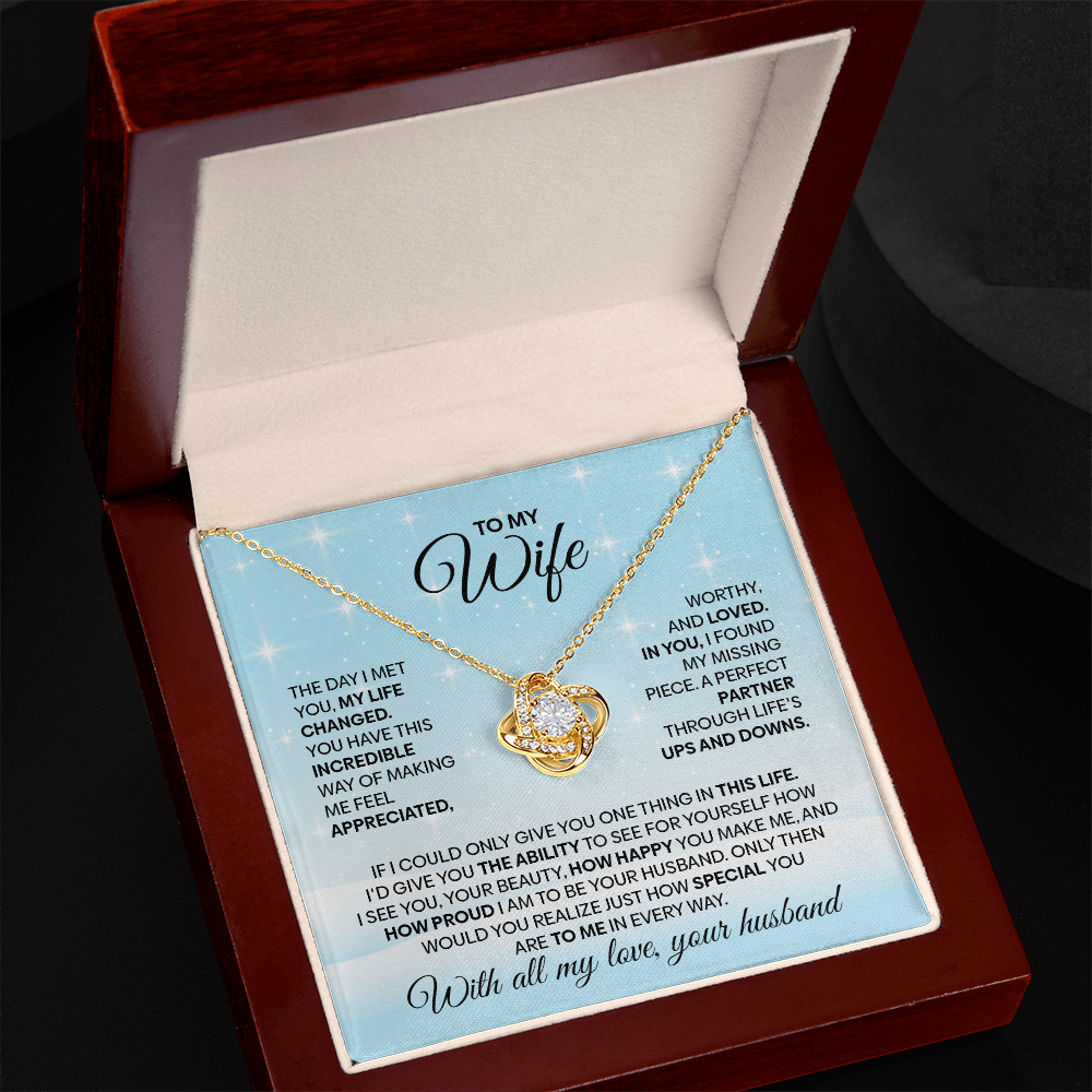 💎 To My Beautiful Wife – Forever Love Necklace