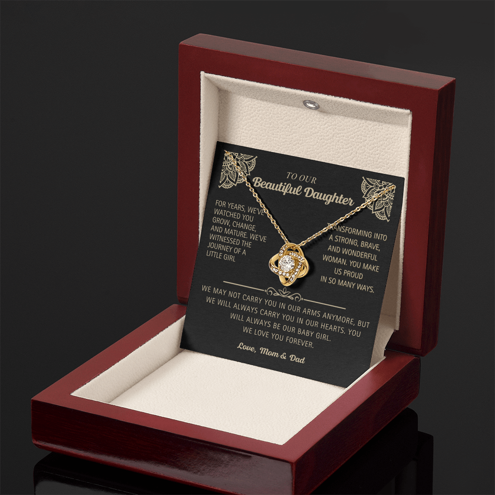 To Our Beautiful Daughter - Love Knot Necklace