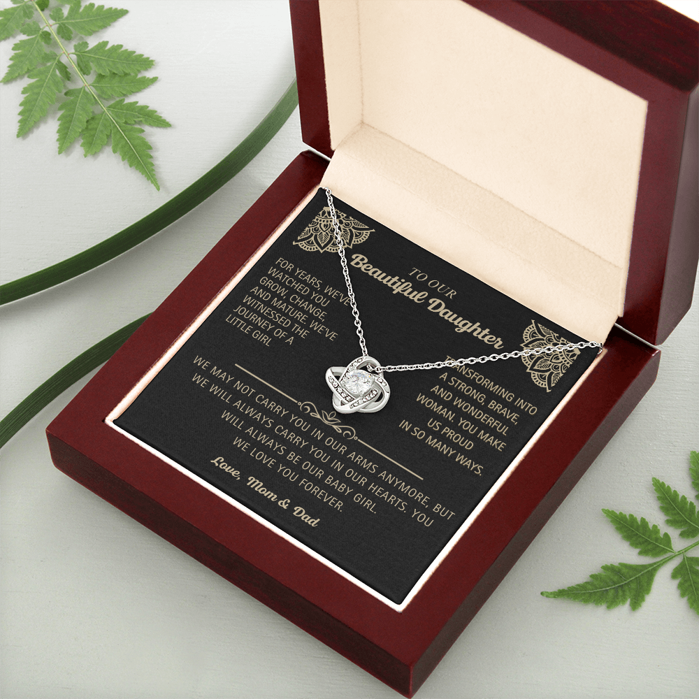 To Our Beautiful Daughter - Love Knot Necklace