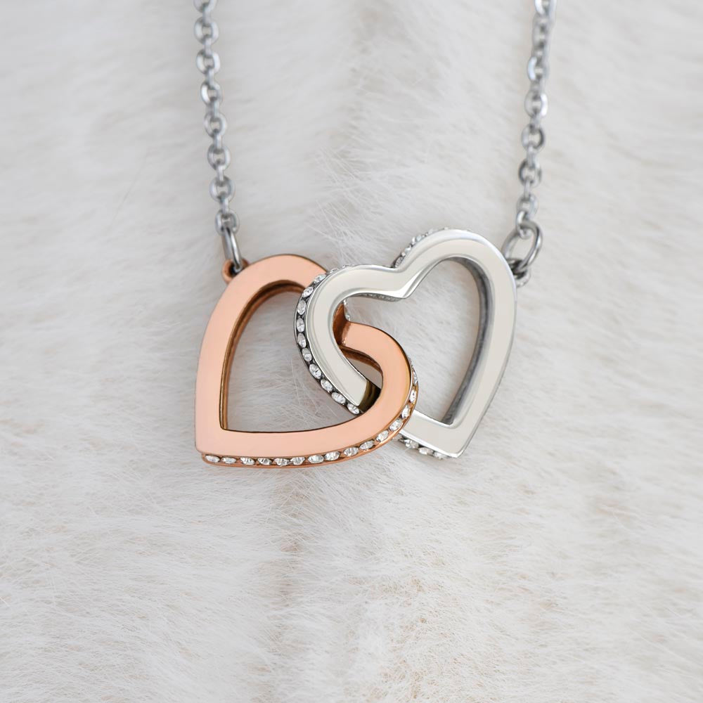 To My Gorgeous Wife Interlocking Hearts Necklace