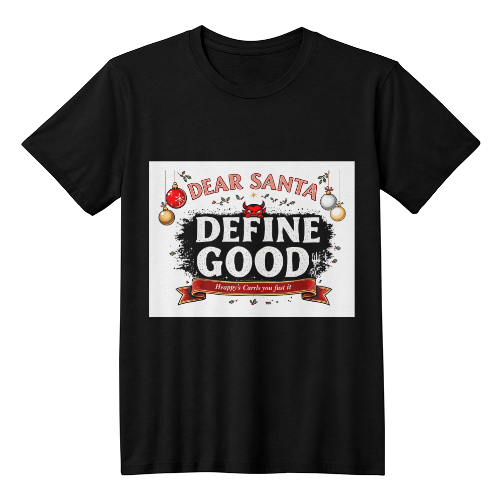 Dear Santa "Define Good" Unisex Funny Christmas T - shirt