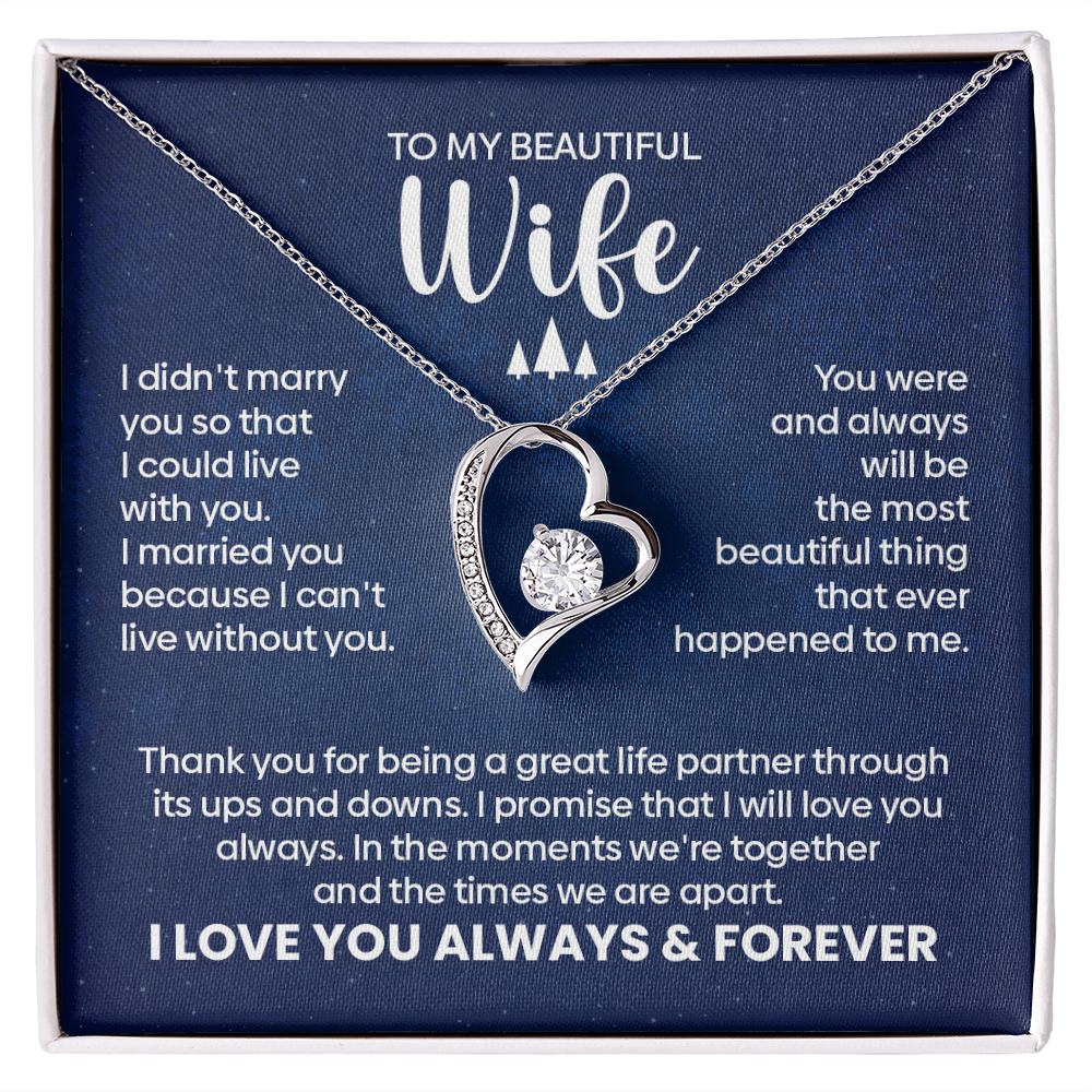 Heartfelt Forever Love Necklace for Wife – A Gift of Endless Devotion