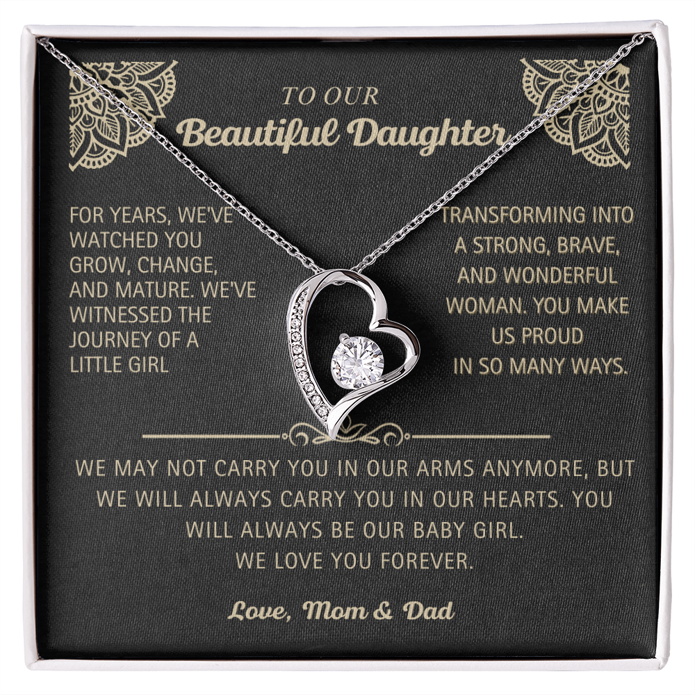 To Our Beautiful Daughter - Forever Love  Necklace!