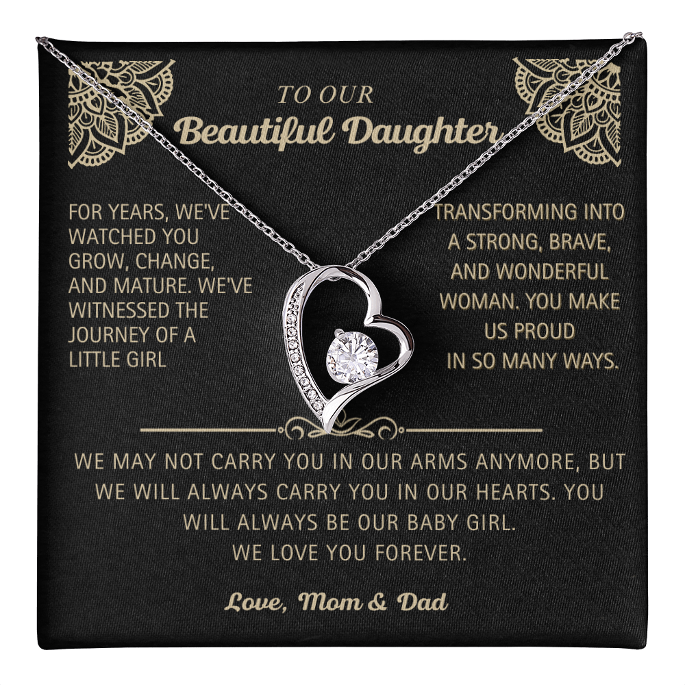 To Our Beautiful Daughter - Forever Love  Necklace!