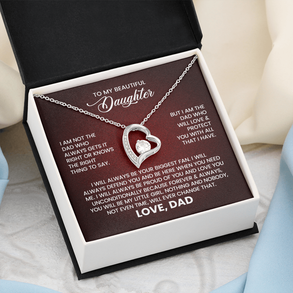 To My Beautiful Daughter – Love From Dad Forever Love Necklace