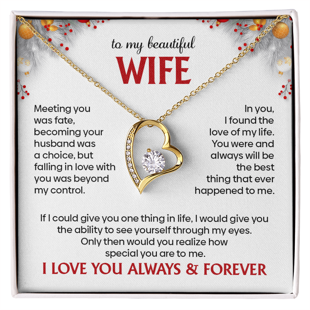 To My Beautiful Wife – Forever Love Necklace | Romantic Gift for Wife from Husband !