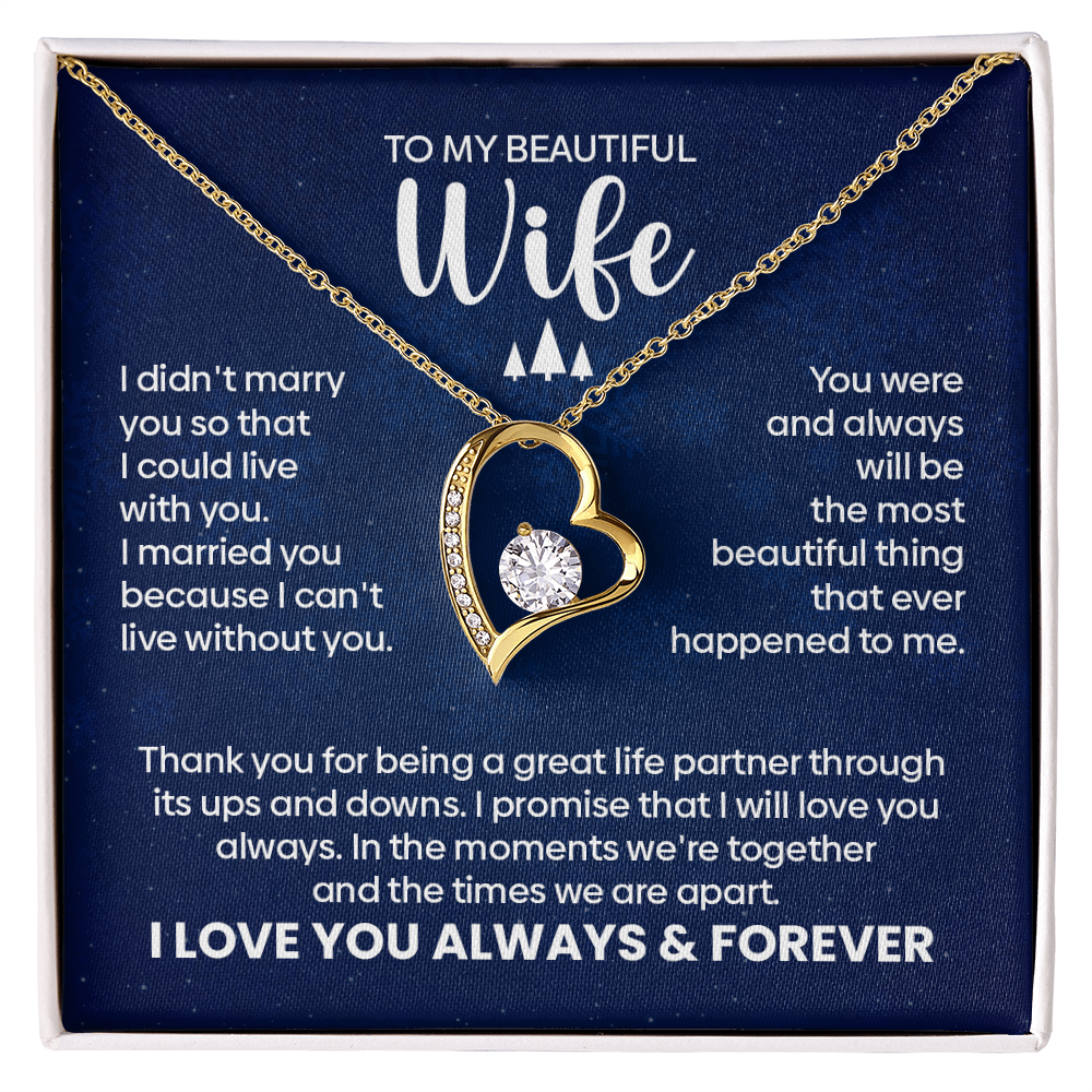 Heartfelt Forever Love Necklace for Wife – A Gift of Endless Devotion