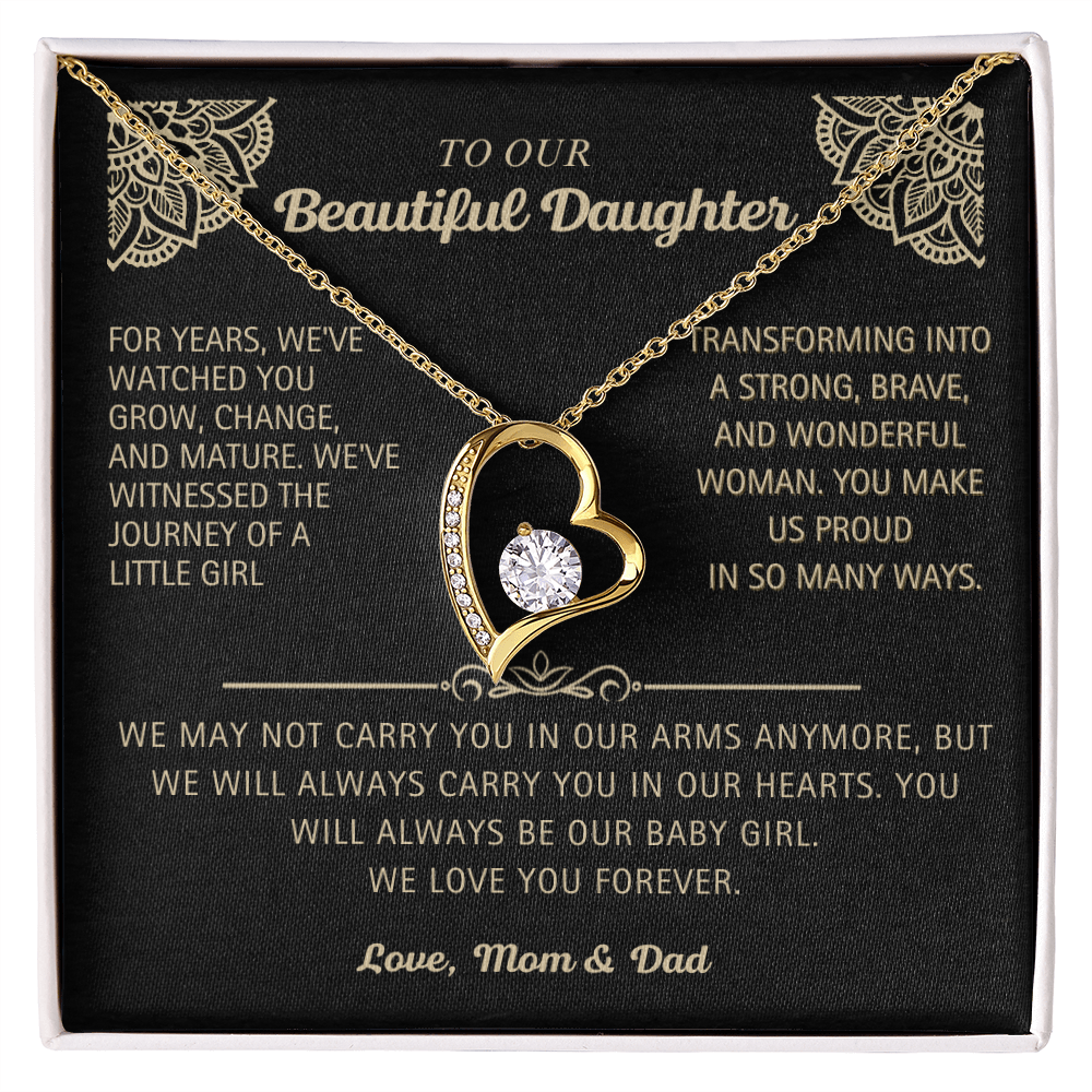 To Our Beautiful Daughter - Forever Love  Necklace!