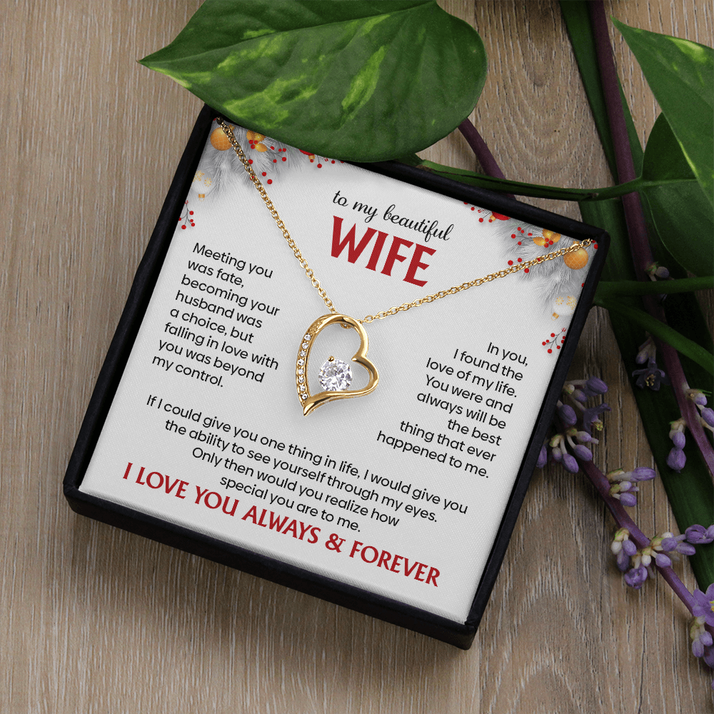 To My Beautiful Wife – Forever Love Necklace | Romantic Gift for Wife from Husband !