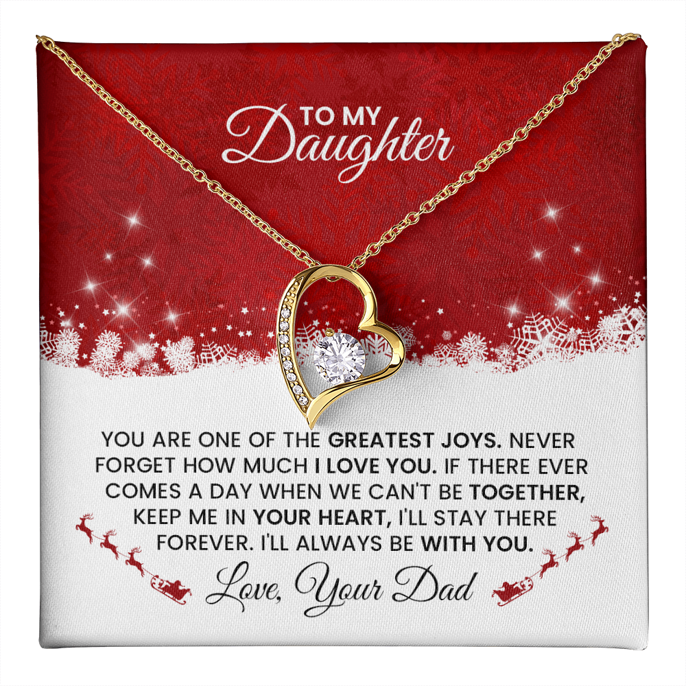 To My Daughter – Christmas Forever Love Knot Necklace from Dad (Christmas Edition)