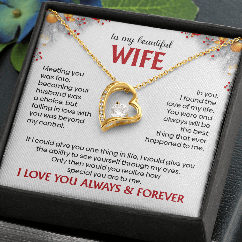 To My Beautiful Wife – Forever Love Necklace | Romantic Gift for Wife from Husband !