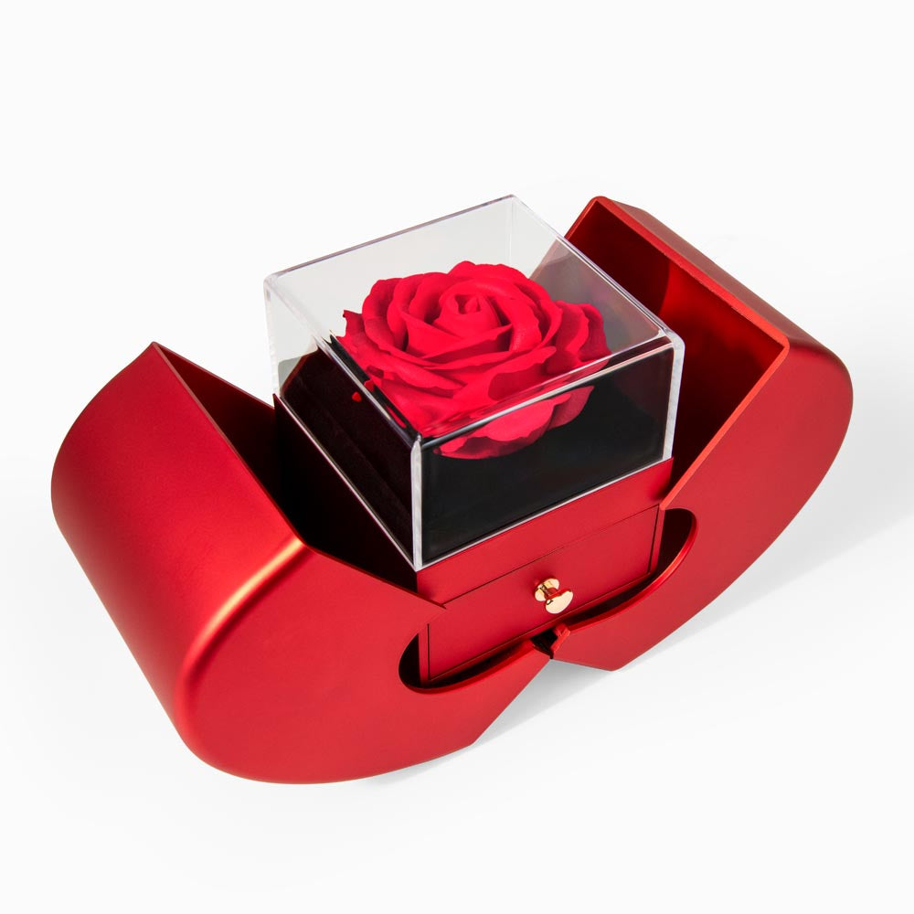 To Our Beautiful Daughter - Alluring Beauty with Red Heart Rose Box