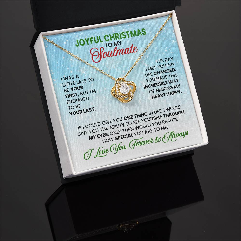 Christmas Soulmate Necklace – Romantic Holiday Gift for Him or Her with Message Card