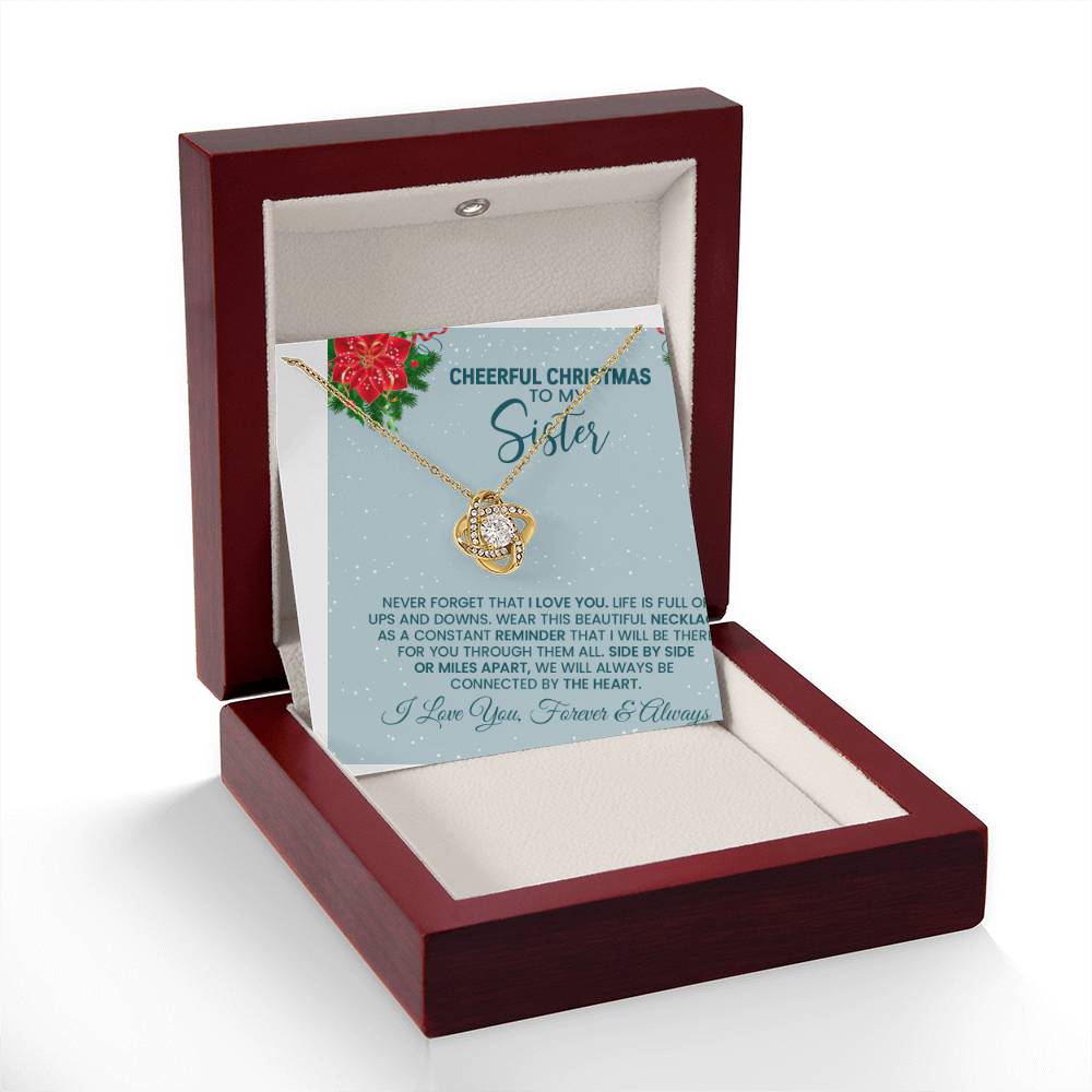 Cheerful Christmas Sister Necklace – Meaningful Holiday Gift for Sister
