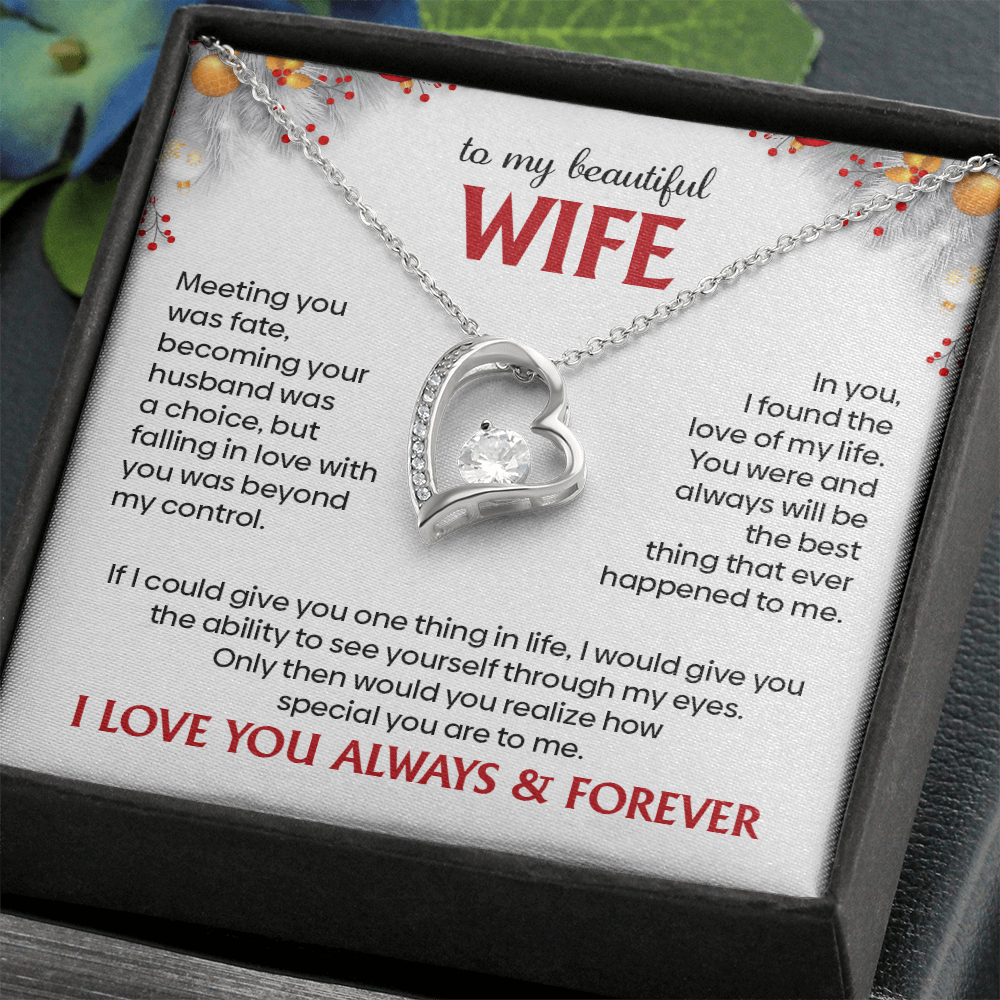 forever love necklace for wife